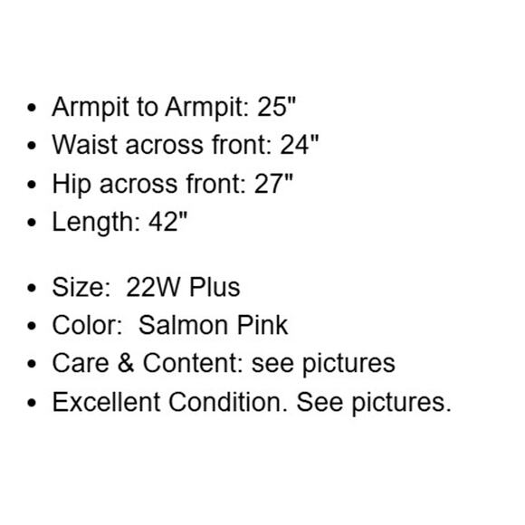 Tommy Hilfiger Dress Plus Size 22W Salmon Pink Stretch Knit Zip Flutter Sleeve - Picture 4 of 13